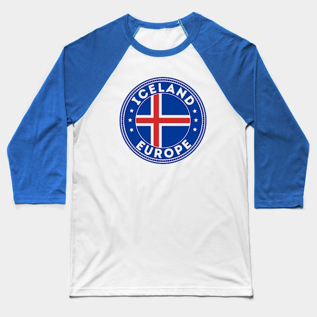 Iceland Europe Baseball T-Shirt by footballomatic